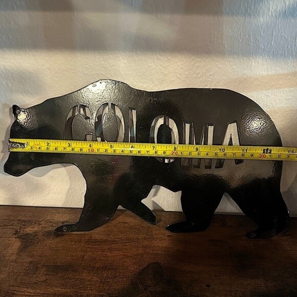 BEAR METAL WALL ART COLOMA - Picture 1 of 3